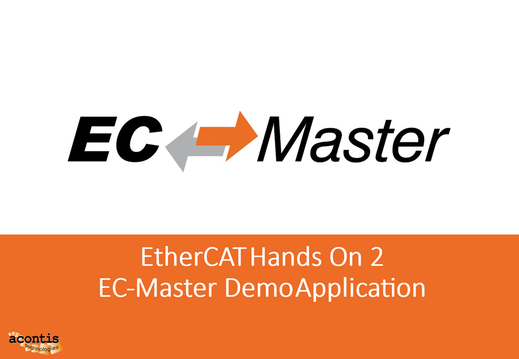 Screenshot of the Title-Slide of the EtherCAT hands on slidedeck. By clicking on the slidem n email template will pop up to request the slidedeck. You will receive the download link via email